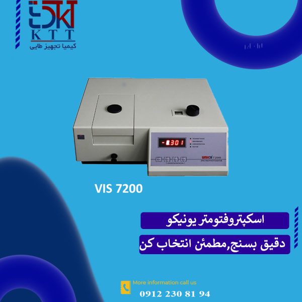 اسپکتروفتومتردوپرتو UNICO 7200 – دقت بالا برای آنالیز UV-Visible