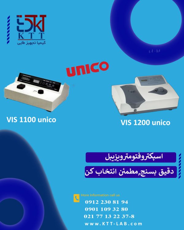 فروش اسپکتروفتومتر UNICO مدل 1100 و 1200|انتخابی دقیق برای طیف‌سنجی مرئی (VIS)